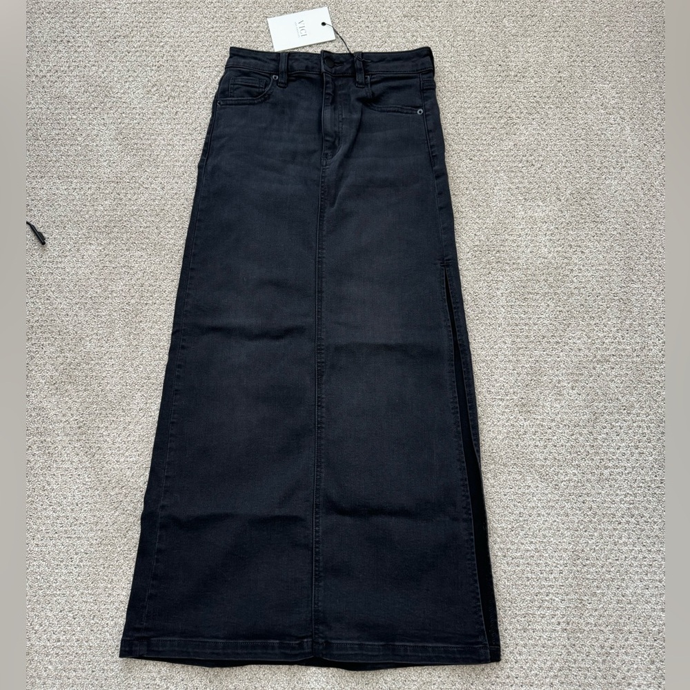 Vici Maxi Denim Skirt
